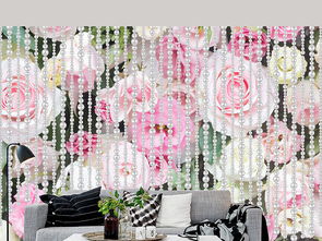 一簾幽夢(mèng) 探索少女心珍珠花墻與3D立體珠寶背景墻的設(shè)計(jì)美學(xué)